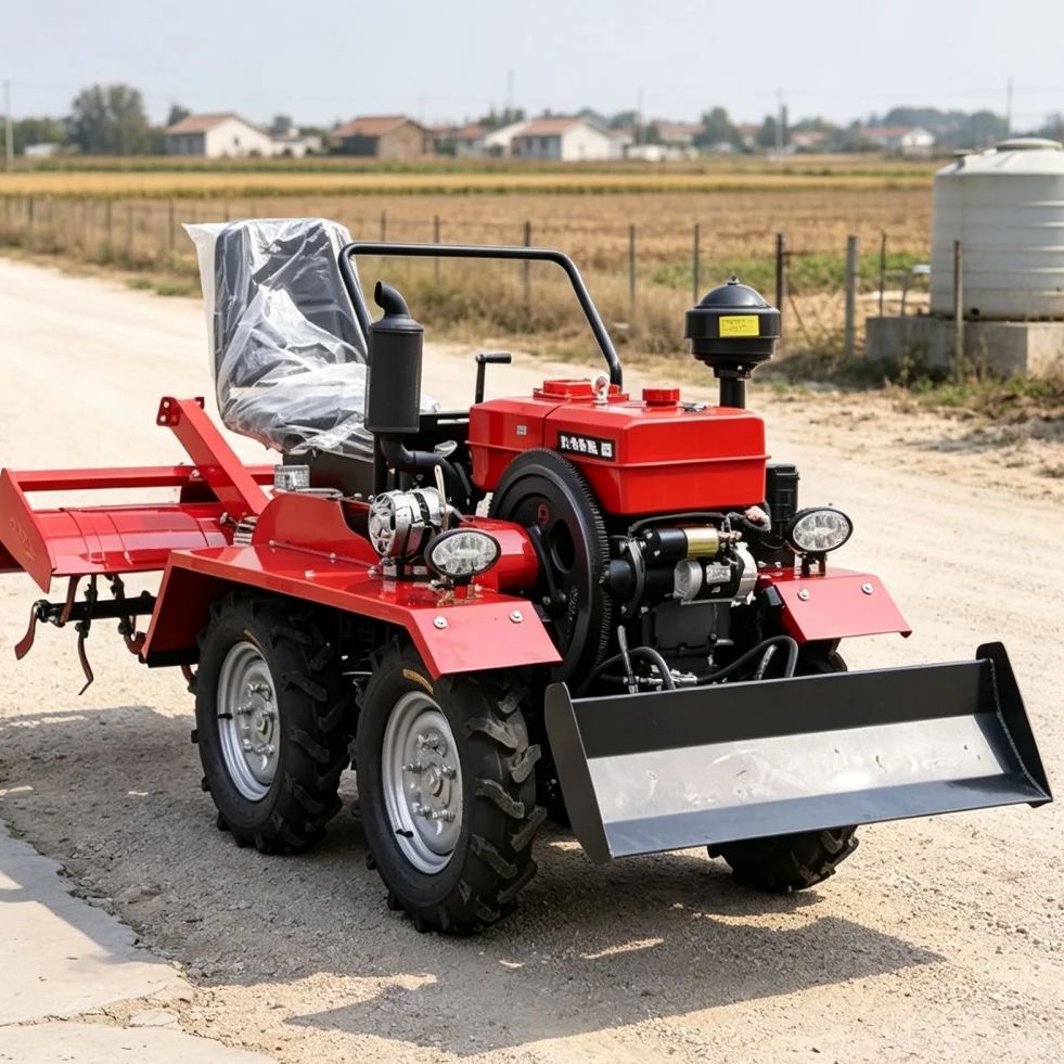 Farming Agriculture Equipment - Maßgefertigte 4-Rad-4WD-Rotationsfräse mit Sämaschine für die