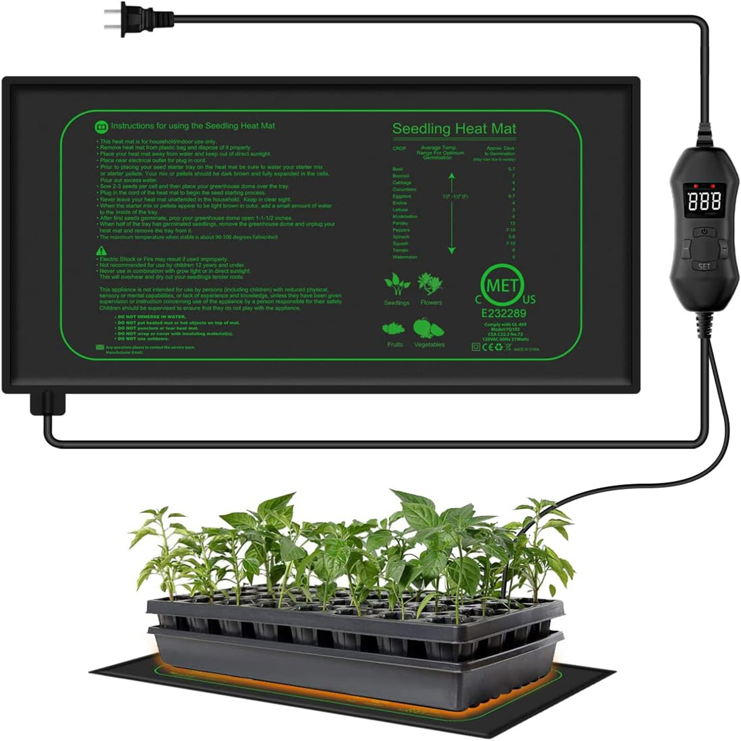 Sämling-Heizmatte mit Digitale – Seedling Heat Mat Bewertung und Preis