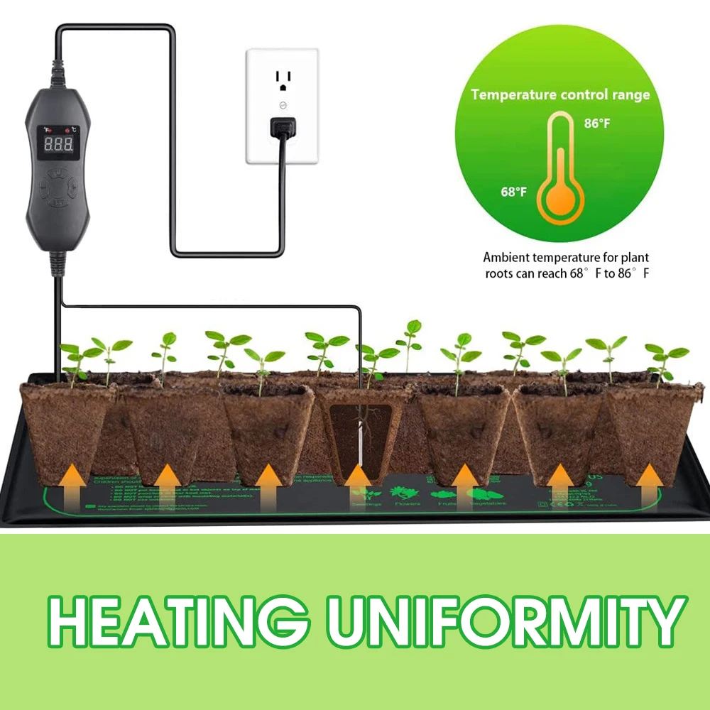 50 W EU-US/UK/AU Einstellbare  – Seedling Heat Mat Bewertung und Preis